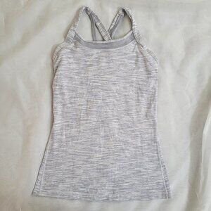 Lululemon Rally Your Heart Tank Top size 4 Running Training Workout Ice Grey